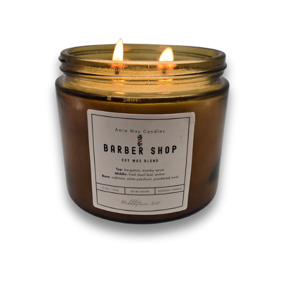 Barber Shop Double Wick Scented Candle