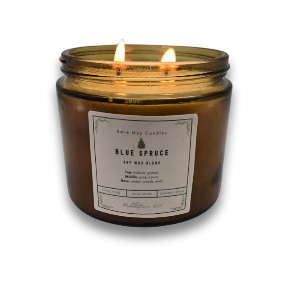 Blue Spruce Double Wick Candle