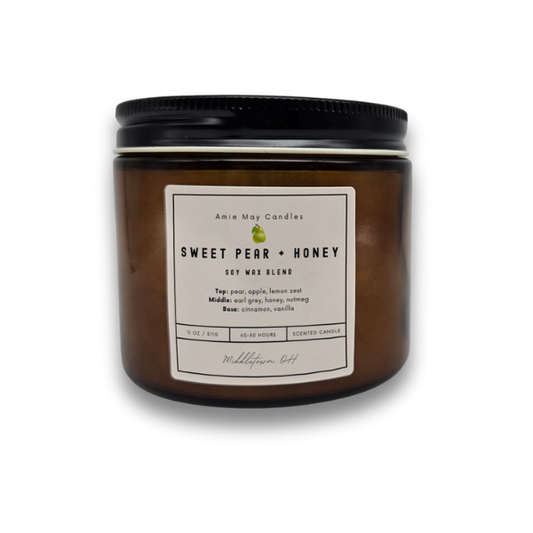 Sweet Pear + Honey Double Wick Scented Candle