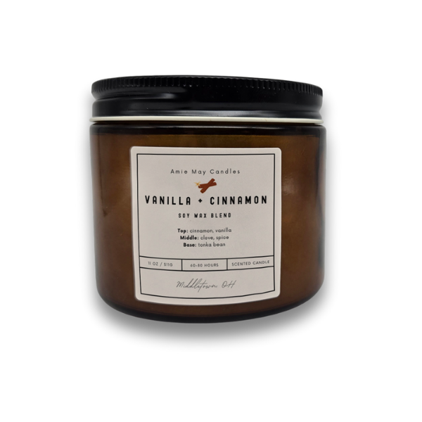 Vanilla + Cinnamon Double Wick Scented Candle